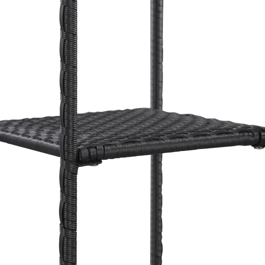 Scaffale Nero 30x30x90 cm in Polyrattan cod mxl 59535