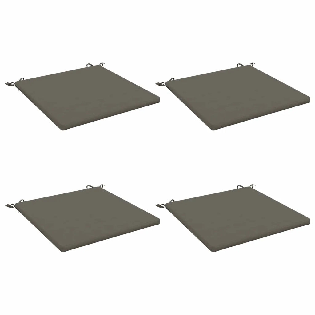 Cuscini per Sedia in 4 Pezzi SOEST 4 pz 100% Poliestere Grigio 944954