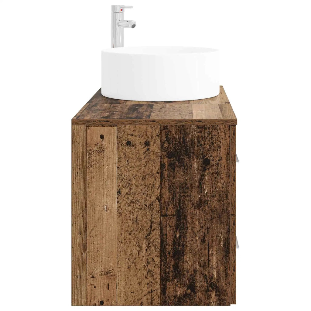 Set di mobili per il bagno 2 pz Legno antico 3404014