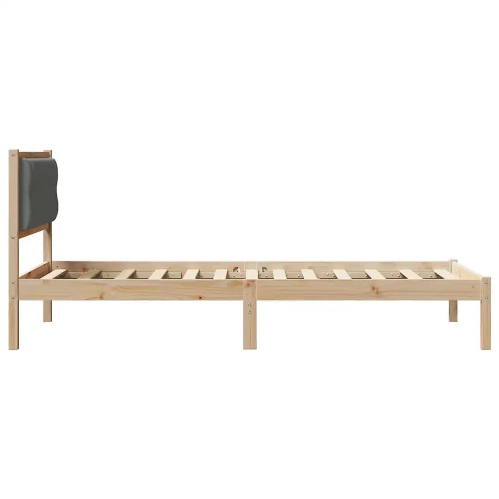 Struttura del letto Grigio scuro 100 x 200 cm Pino massello 878210