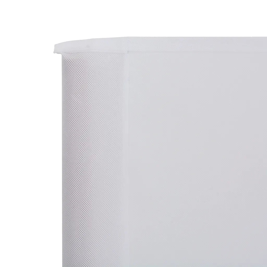 Paravento a 3 Pannelli in Tessuto-Divisorio 400x160 cm Bianco Sabbia