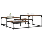 Tavolino Salotto-Tavolino da soggiorno-Tavolo Rovere Marrone 107x107x40 cm Legno Multistrato