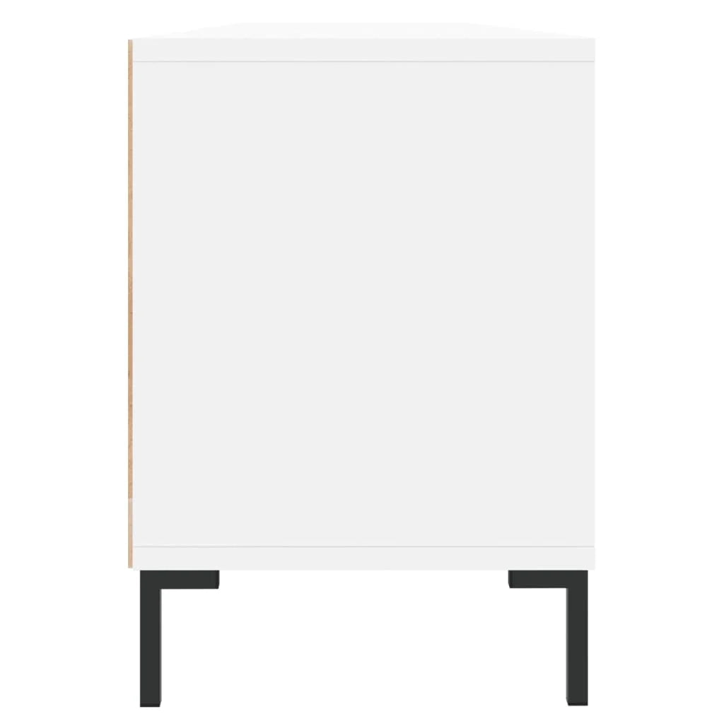 Mobile TV multimediale mensola TV credenza TV per sala da pranzo soggiorno camera da letto 150 x 30 x 44,5 cm legno ingegnerizzato bianco 02_0025966
