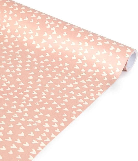 Papel da carta regalo - carta da parati 80 g - dimensioni: 5 m x 35 cm (larghezza speciale piccola) - motivi: cuori - carta da regalo ideale per piccoli pacchi