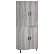 Buffet credenza cassettiera armadio mobile contenitore organizer cucina soggiorno salotto rovere Sonoma alto 69,5 x 34 x 180 cm legno ingegnerizzato grigio 02_0035576