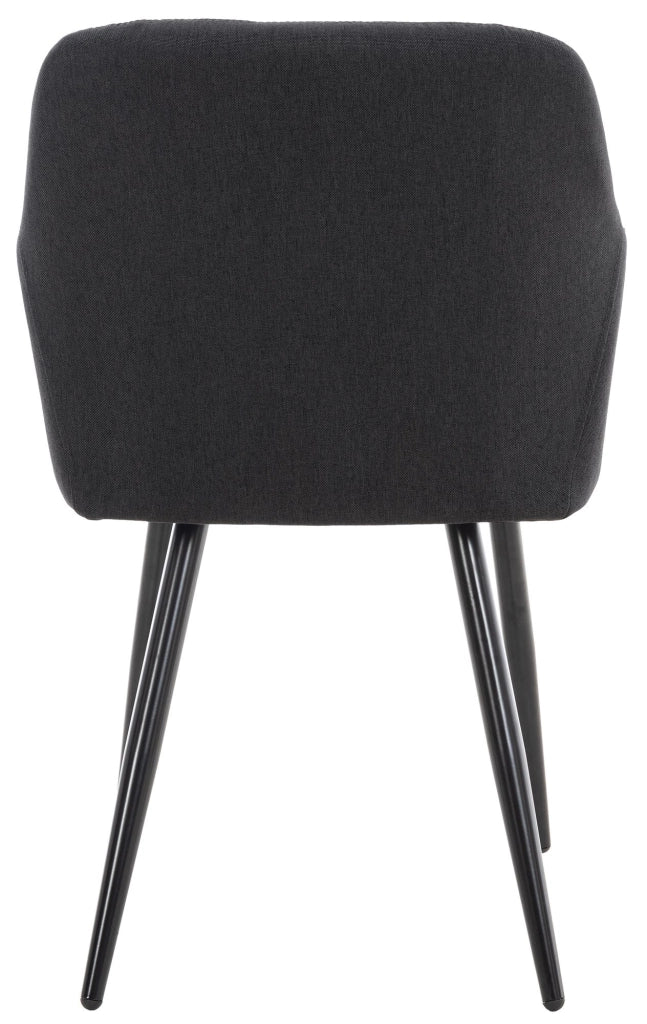 Set di 2 sedie da pranzo Shila nero,Tessuto