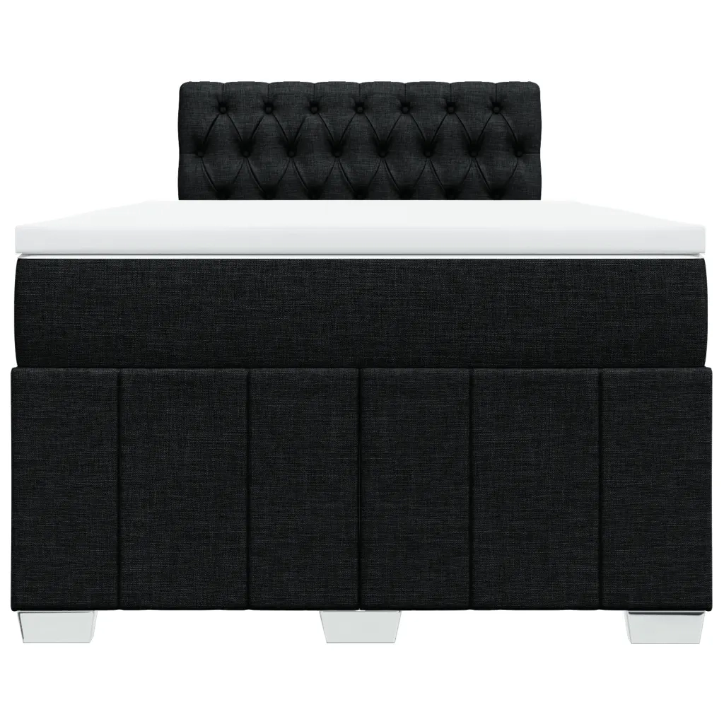 Giroletto a Molle con Materasso Nero 120x190 cm in Tessuto 3287016