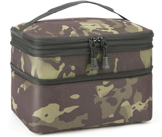 Borsa da picnic espandibile per uomini, donne, bambini, piccola borsa per il cibo - borsa da picnic riutilizzabile, impermeabile, a prova di fuga, isolata per adulti, uomini, lavoro, picnic, esterno, nero, mimetica