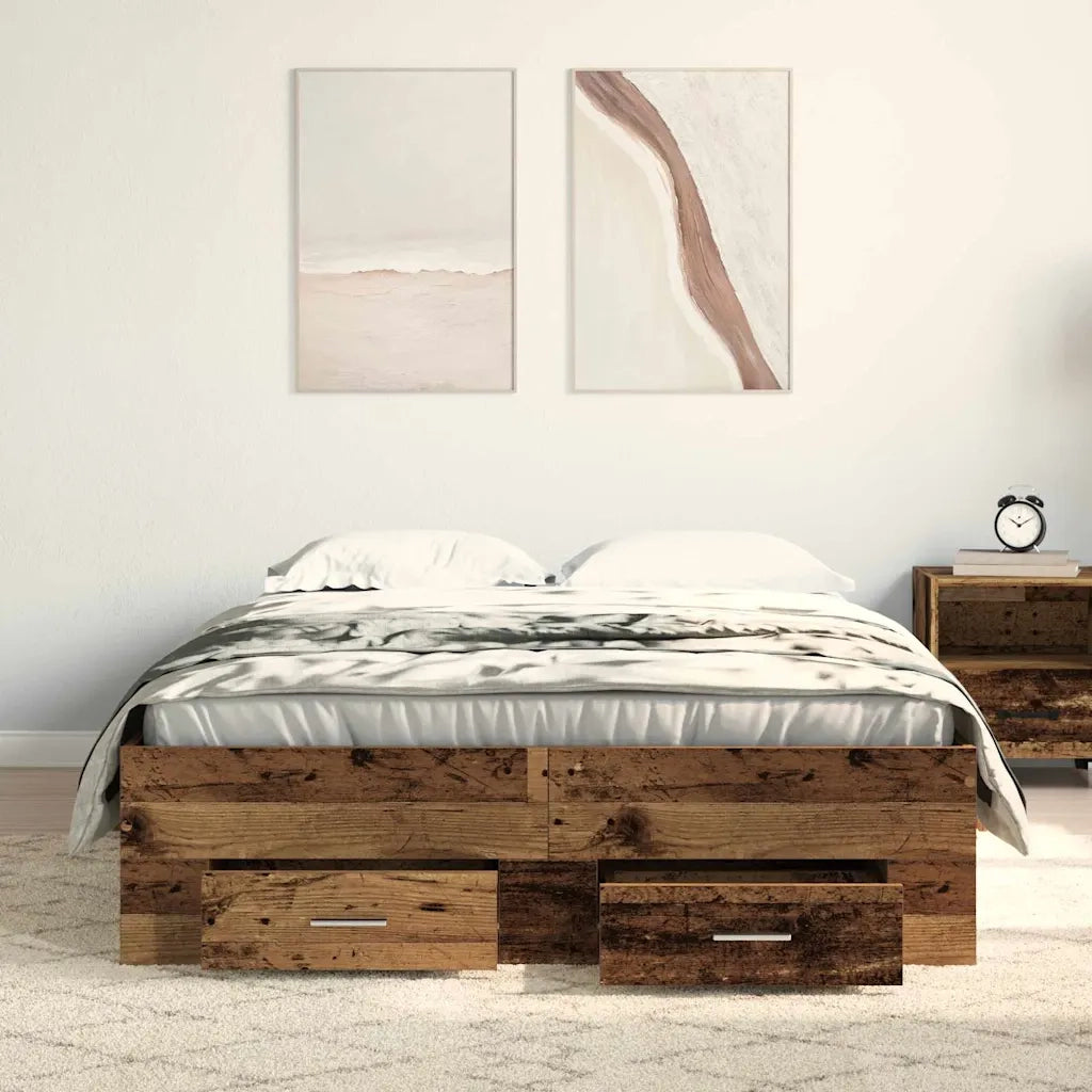 Struttura del letto con cassetto Legno vecchio 120 x 200 cm 3333969