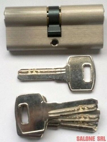 CILINDRO DI SICUREZZA MM.90 (40-50) SUPER MATRA CON 5 CHIAVI PIATTE E CORREDATI CON CARTA DI PROPRIETA'