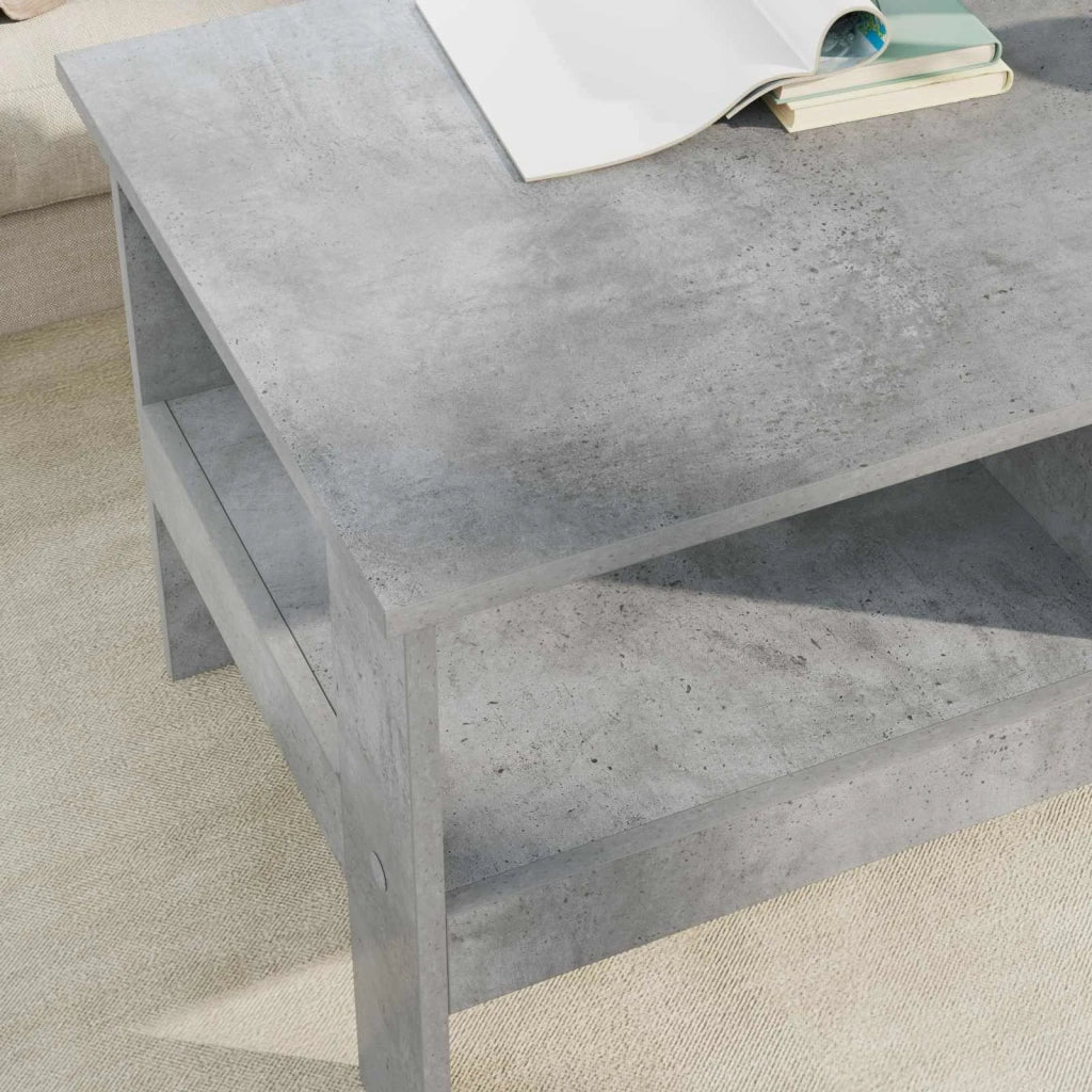 Tavolino da salotto Grigio cemento 90 x 50 x 45 cm 8000255