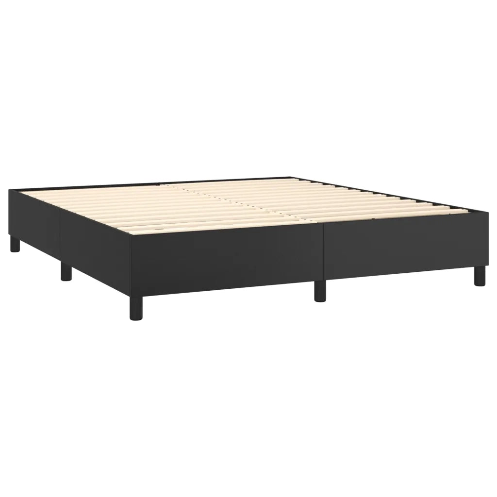 Struttura Letto a Rete a Molle Nero 160x200 cm in Similpelle 3121053