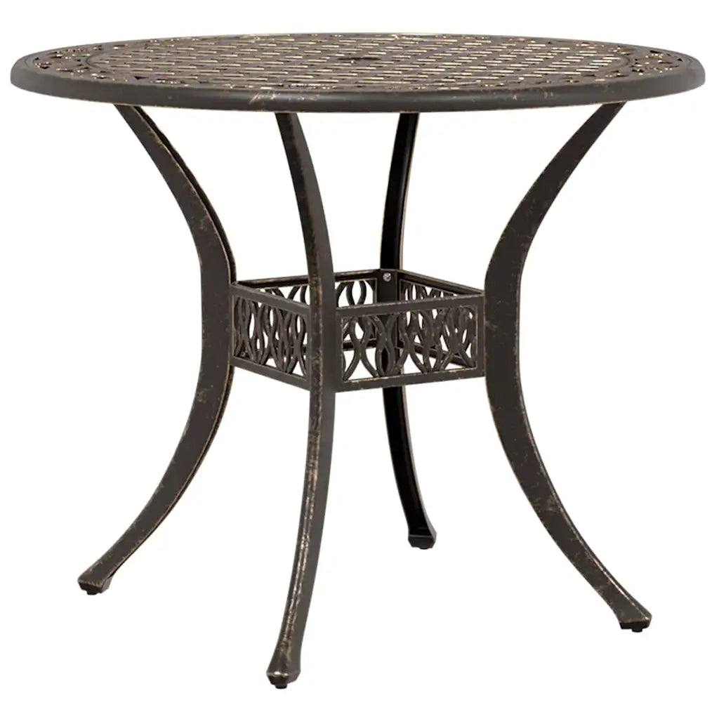 Set da Pranzo per Giardino 7 pcs Bronzo Alluminio 3334704