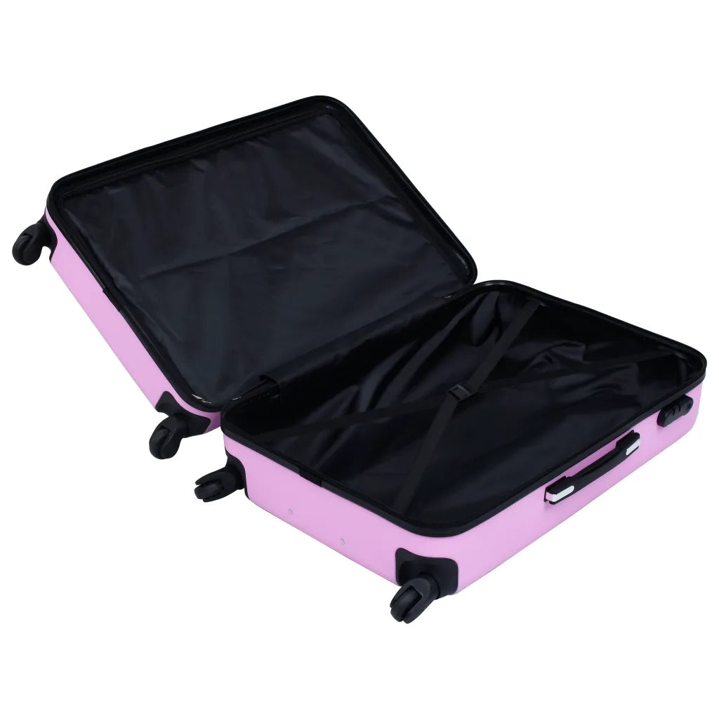Set Valigie Trolley a Custodia Rigida 2 pz Rosa in ABS 92429