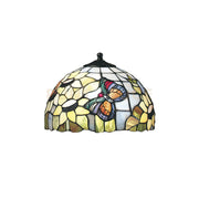 SOLO PARALUME IN VETRO TIFFANY DECORATO D.26CM COLLEZIONE  SUNFLOWER