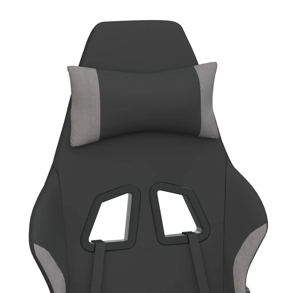 Sedia da Gaming | Sedia da e-sports Nero e Grigio Chiaro in Tessuto