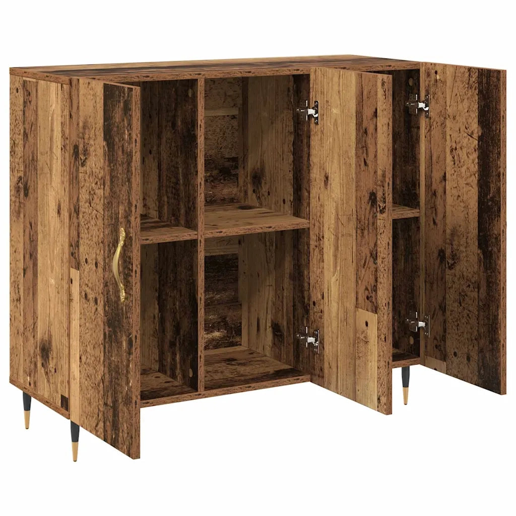 Credenza-Buffet-Armadio da cucina Legno vecchio 90 x 34 x 80 cm Legno multistrato 301581