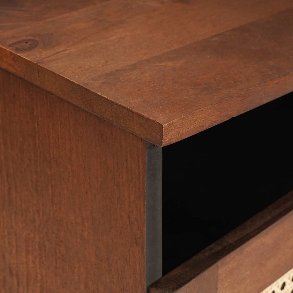 Mobile TV Marrone 80 x 33,5 x 46 cm Legno di mango massello 4018897