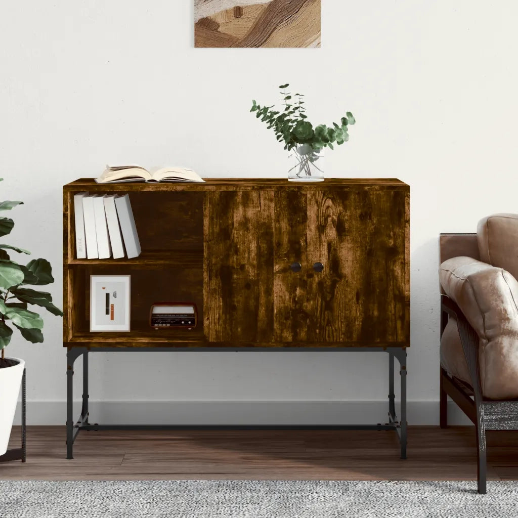 Credenza Rovere Fumo 100x40x79,5 cm in Legno Multistrato 831820