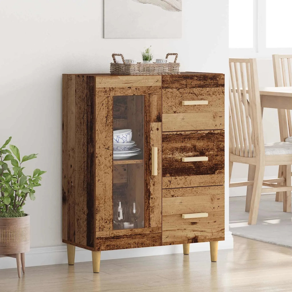 Credenza | Madia | Buffet da pranzo | Armadio da pranzo Legno vecchio 69,5 x 34 x 90 cm Legno multistrato