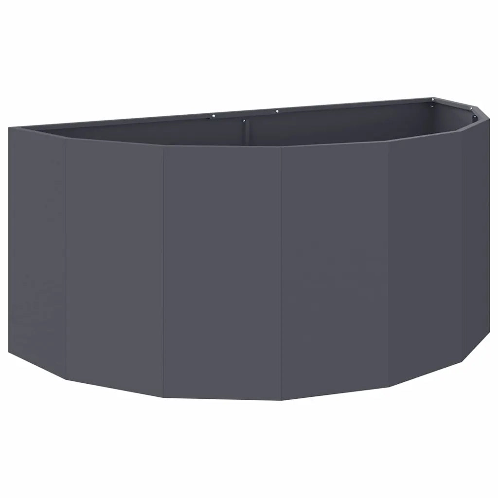 Fioriera-Vaso-Contenitore per Piante Antracite 120 x 60 x 50 cm Acciaio