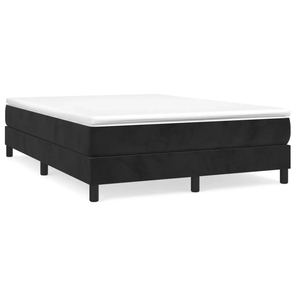 Giroletto a Molle con Materasso Nero 140x190 cm in Vellutocod mxl 123827