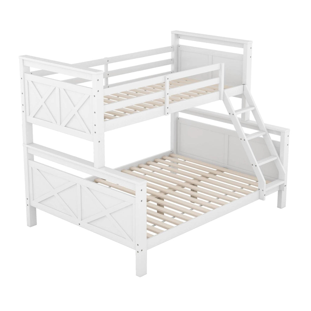 Letto a castello 90/140x200 cm trasformabile in 2 letti, bianco
