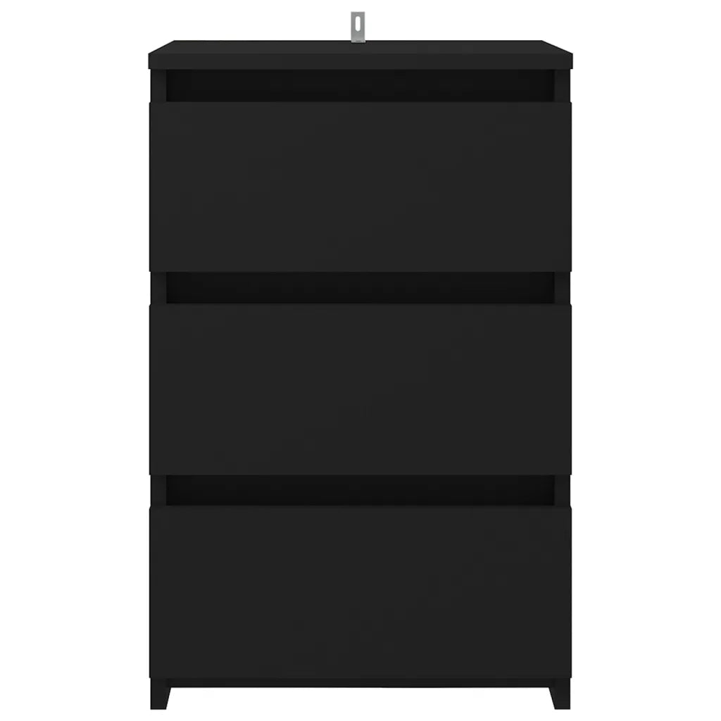 Comodino Nero 40x35x62,5 cm in Truciolato cod mxl 50132
