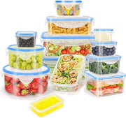 Set di contenitori di conservazione alimentare con coperchio, 26 pezzi (13 contenitori + 13 coperchi) Contenitori di conservazione alimentare, plastica riutilizzabile, BPA-free, adatto per forno a microonde, congelatore e lavastoviglie