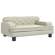 Divano letto per cani comodo 70 x 45 x 30 cm crema similpelle 02_0042821