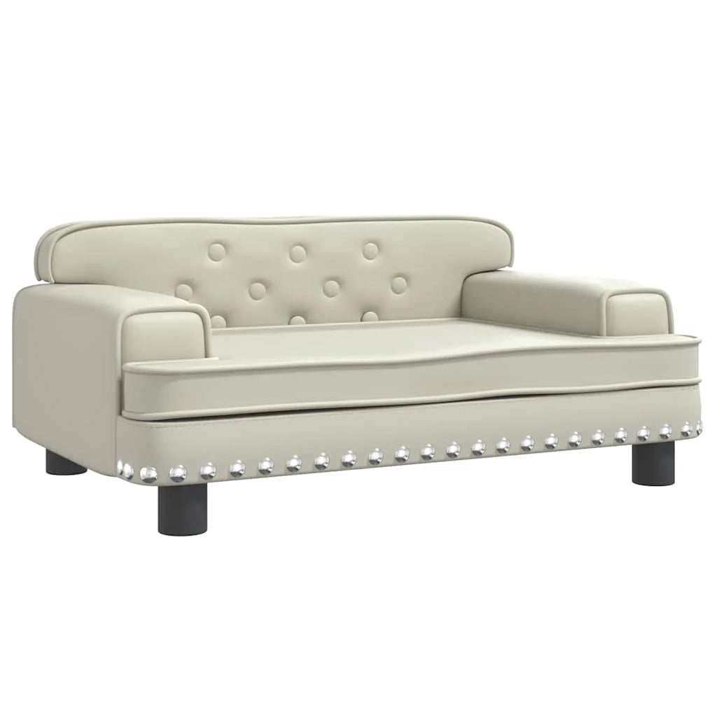 Divano letto per cani comodo 70 x 45 x 30 cm crema similpelle 02_0042821