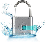 Vestibolo di rilevamento impronte digitali, rilevamento impronte digitali, rilevatore di impronte digitali USB caricabile, rilevatore di impronte digitali impermeabile per sport, bagagli, casse (argentato)