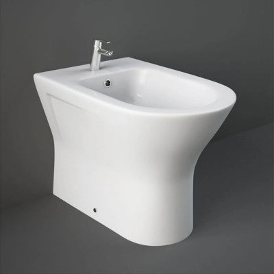 Set sanitari filomuro resort rimless in bianco lucido con copriwc flat soft close