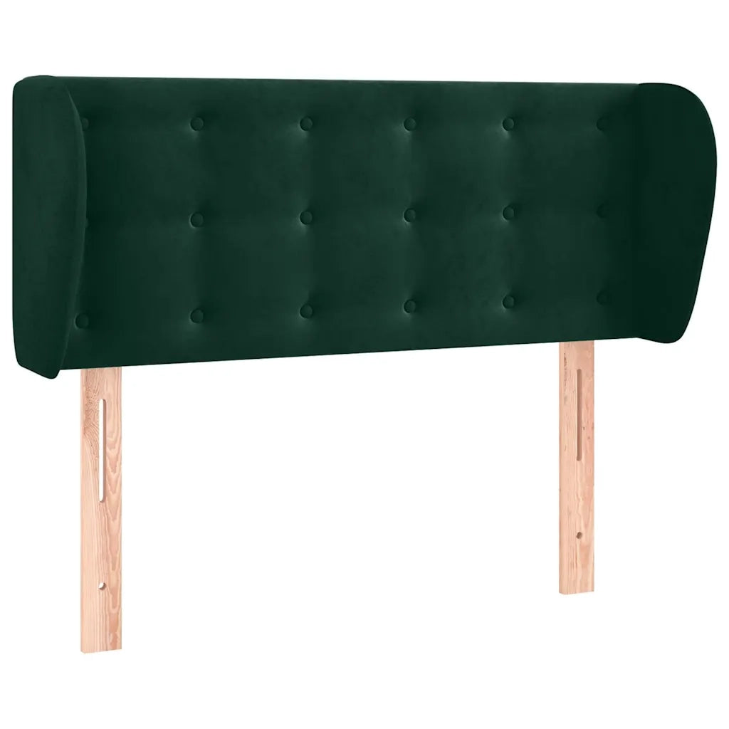 Testiera | Testata ad Orecchio Verde Scuro 83x23x78/88 cm in Velluto