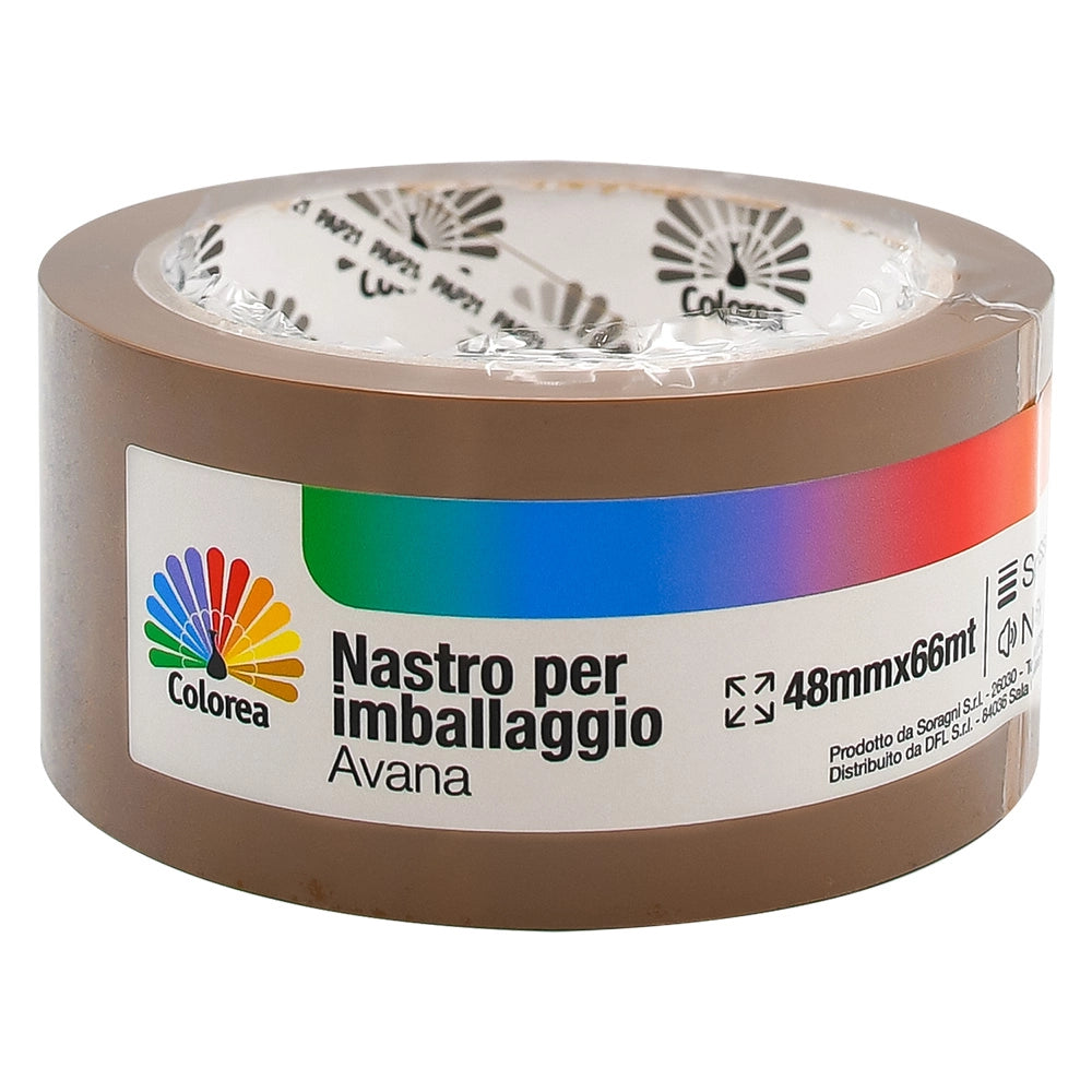 Nastro per Imballaggio Avana Colorea 36 Pezzi 48 x 66 mt