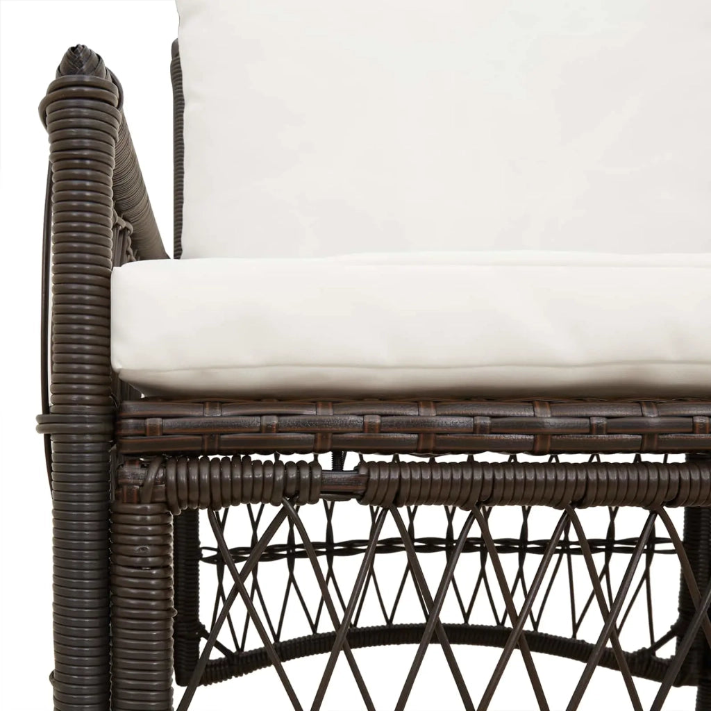 Sedia da Giardino Marrone 73 x 61 x 77 cm polyrattan 42006218