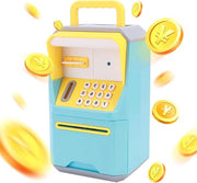 Cassa di Risparmio per Bambini con Musica e Auto-Spegnimento, Giochi con Codice di Accesso, Regalo di Compleanno per Ragazzi e Ragazze