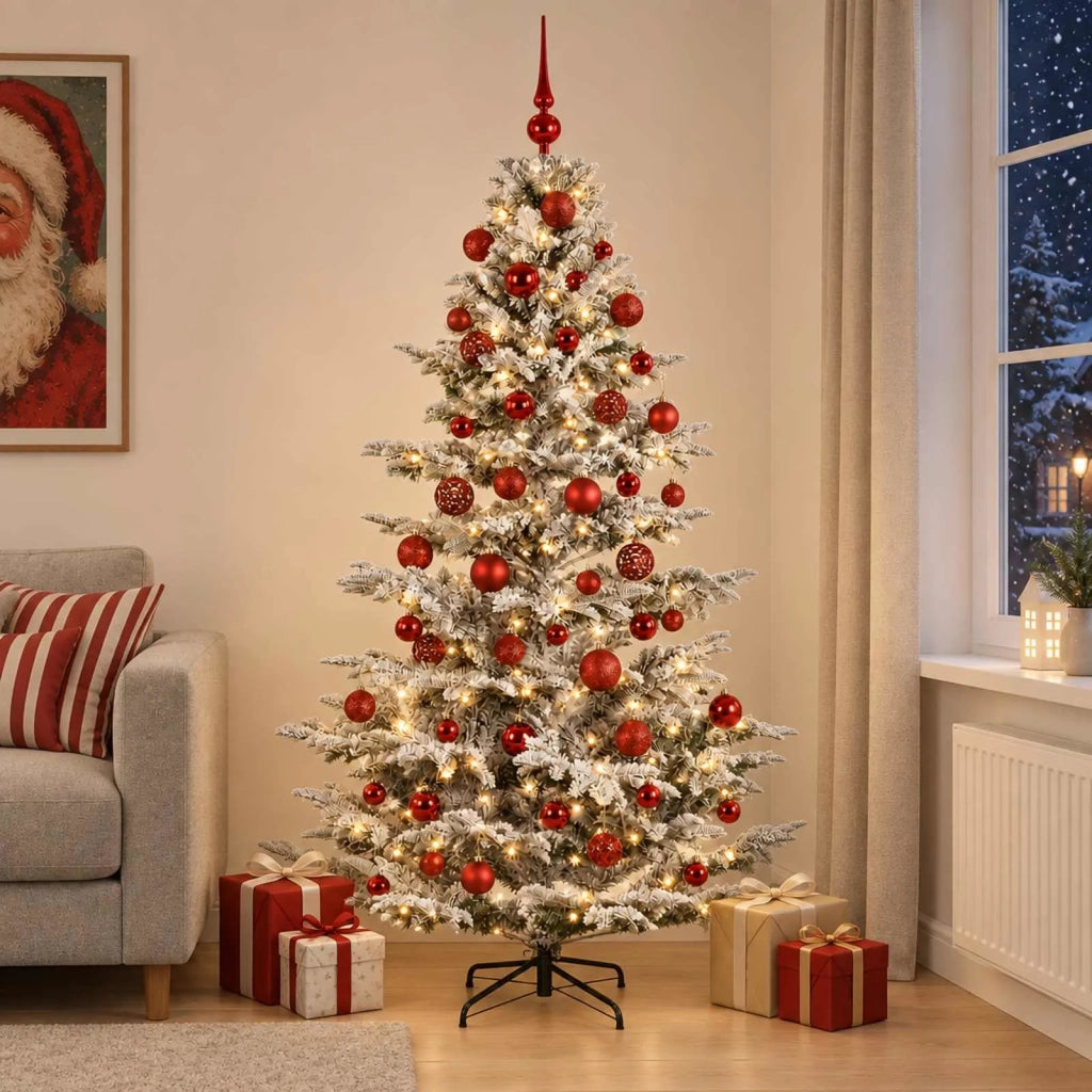 Albero di Natale artificiale con palline 240 cm 300 LED 3466801