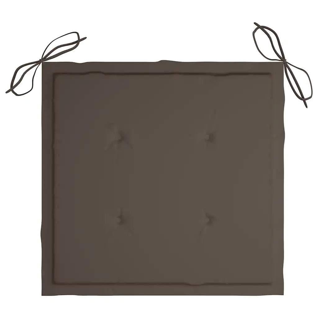 Sedie da Giardino e Cuscini Grigio Talpa 4 pz Massello di Teak cod mxl 6190