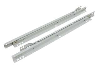 GUIDE SCORREVOLI PER CASSETTO IN ACCIAIO VERNICIATO BIANCO- - cm.50 - 5 coppia QUALITY