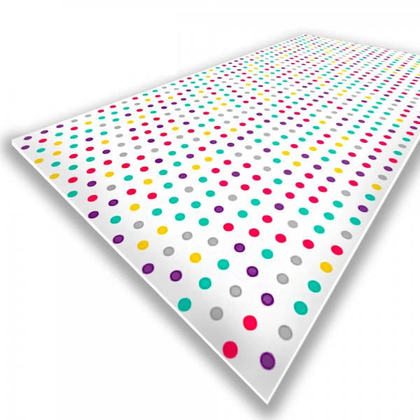 PALLINI COLORATI - Paraschizzi da cucina in PVC flessibile - Misura 120x60cm spessore 3mm