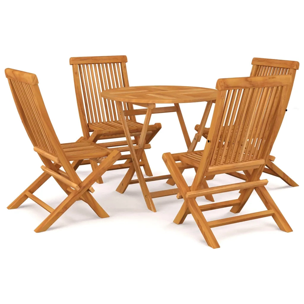 Set da Pranzo da Giardino 5 pz in Legno Massello di Teak cod mxl 48128