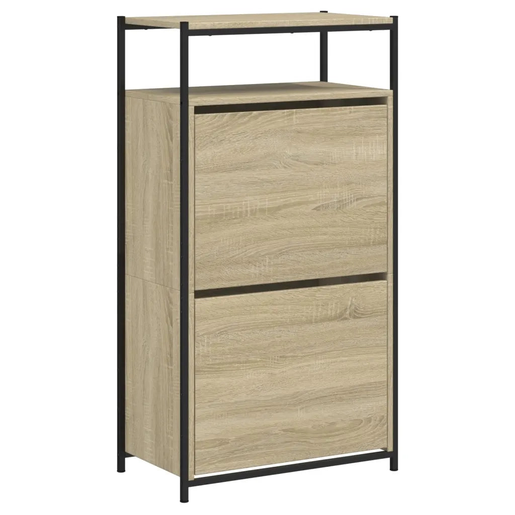 Scarpiera Rovere Sonoma 60x34x112 cm in Legno Multistrato 840030