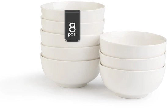Porcellana da tavola 8 pezzi - Ø 14 cm - Piatto da servizio - Resistentente al lavastoviglie - Moderno - Materiale di alta qualità - Stile lussuoso - Servizio