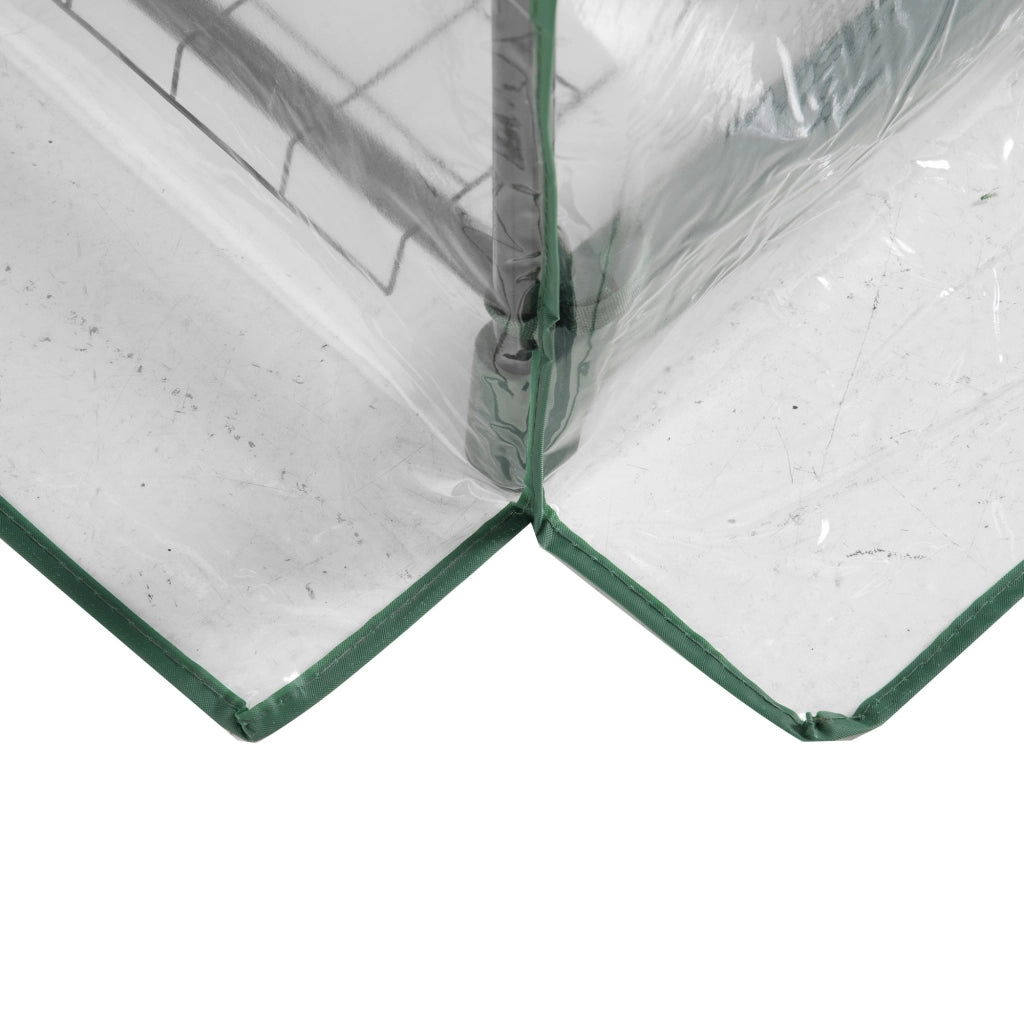 EasyComfort Mini Serra da Giardino e Terrazza per Piante a 5 Ripiani in Acciaio con Copertura in PVC, 69x49x193 cm, Verde