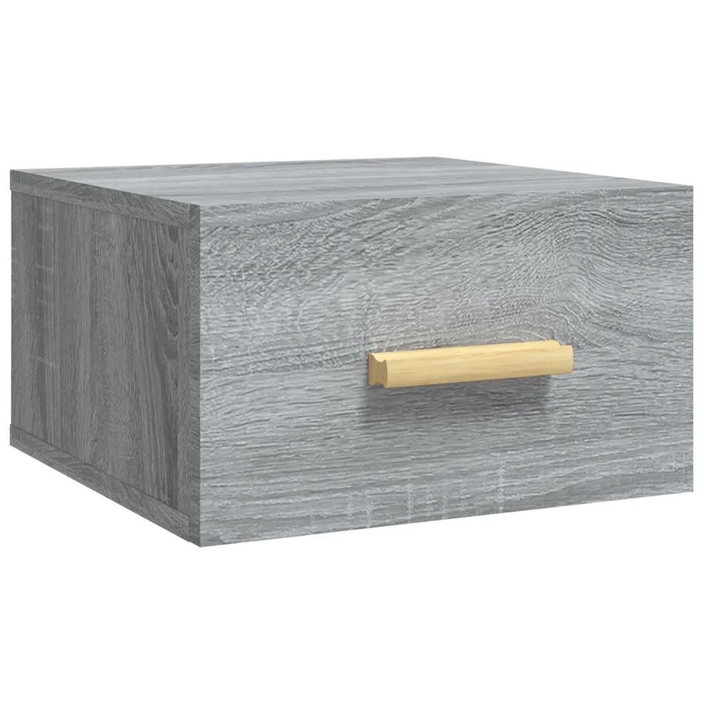 Comodino a Muro Grigio Sonoma 35x35x20 cm cod mxl 30027