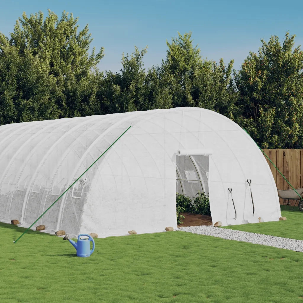 Serra con Telaio in Acciaio Bianco 60 m² 10x6x2,85 m 3188119