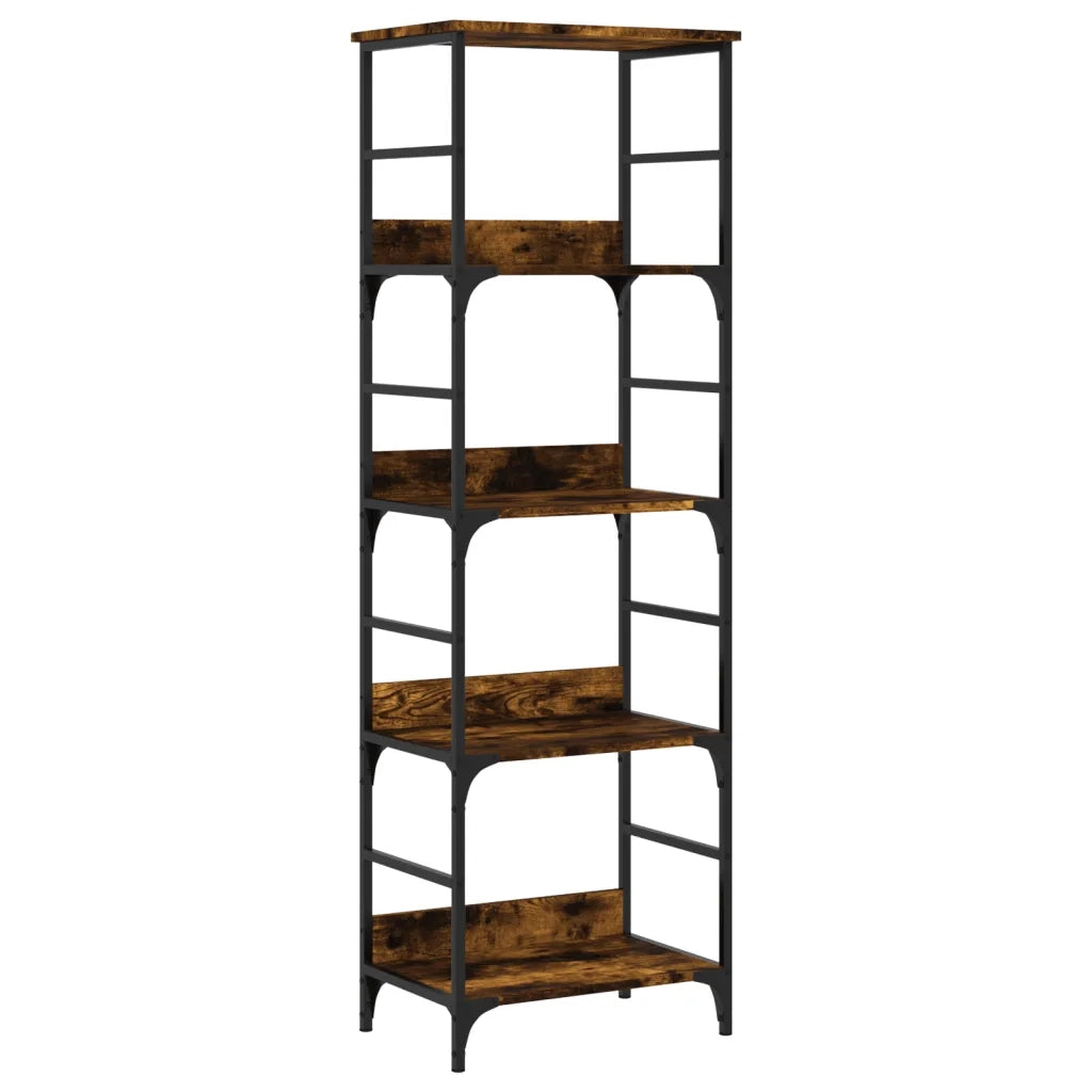 Libreria Rovere Fumo 50x33x153 cm in Legno Multistrato 835276