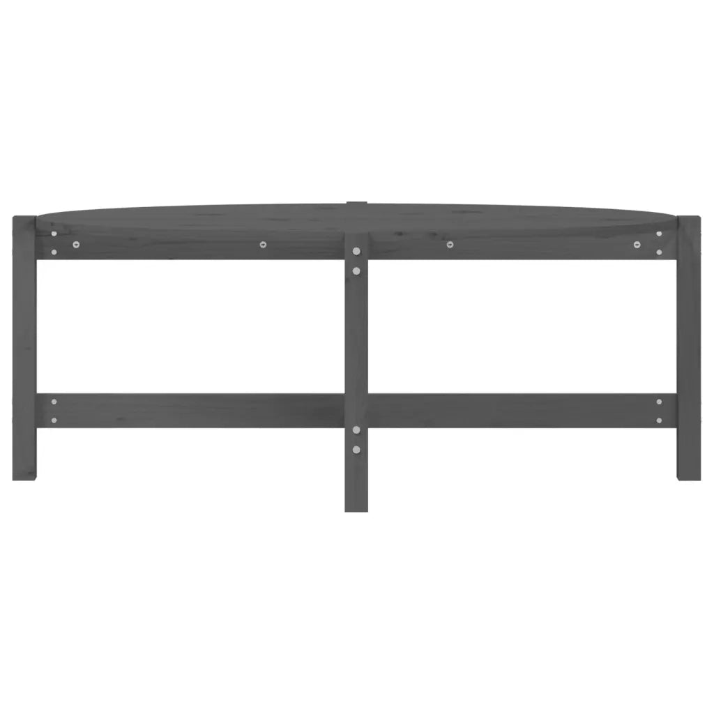 Tavolino da Salotto Grigio 118x63x45 cm Legno Massello di Pino cod mxl 6235