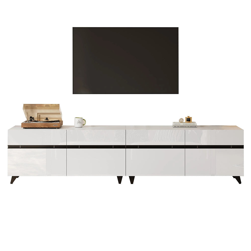 Mobile TV 180x40x49cm - Xylo - 4 Ante Regolabili, 8 Piedi, Carico 52kg, fino a 80"